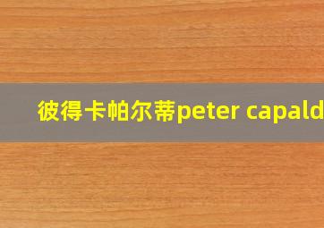 彼得卡帕尔蒂peter capaldi